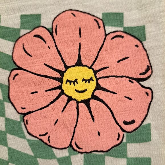 Suburban Riot SBR Far Out Boyfriend Tee Funky Flowers Groovy Size Large NWOT - Picture 4 of 7